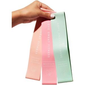 Love Sweat Fitness Resistance Booty Bands Loop Bands Set of 3 + Carry Bag
